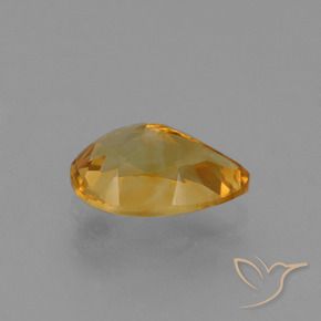 1.28克拉天然黄水晶，梨形，VVS