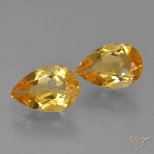 2.33克拉天然黄水晶，梨形，VVS-VS