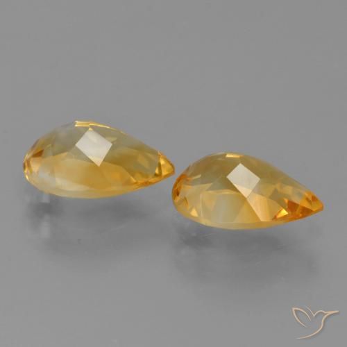 2.33克拉天然黄水晶，梨形，VVS-VS