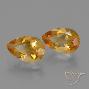 2.37克拉天然黄水晶，梨形，VVS-VS