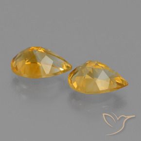 2.37天然金色黄水晶，梨形，8.8×6毫米，VS