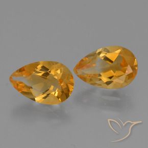 2.27克拉天然黄水晶，梨形，VS