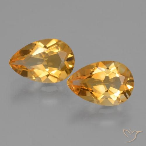 2.24ctw 天然 黄金色 黄水晶, 梨形, VVS-VS