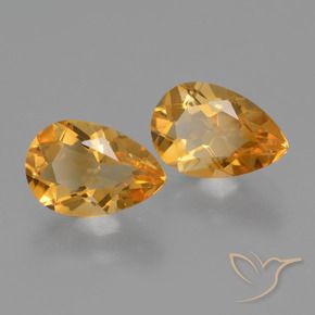 2.24克拉天然黄水晶，梨形，VVS-VS