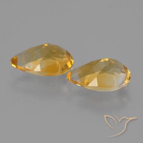 2.24克拉天然黄水晶，梨形，VVS-VS