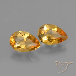 2.23克拉天然黄水晶，梨形，VVS