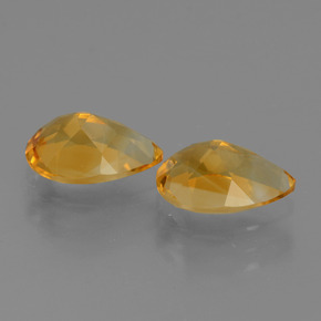 2.26天然金色黄水晶，梨形，8.9×6毫米，VVS-VS