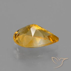 1.09克拉天然黄水晶，梨形，VVS-VS