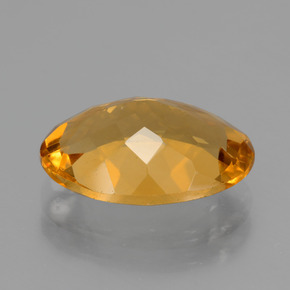 3.71克拉天然金色黄水晶，椭圆形切割，13×8.9毫米，VVS-VS