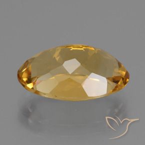 4.96克拉天然黄水晶，椭圆形，VVS-VS