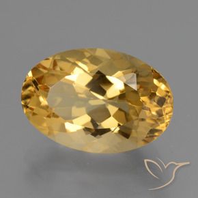 7.09克拉天然黄水晶，椭圆形，VVS