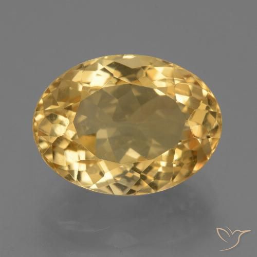 7.95ct 天然 中深金色 黄水晶, 椭圆形, VVS