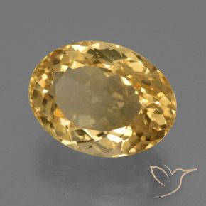7.95克拉天然黄水晶，椭圆形，VVS
