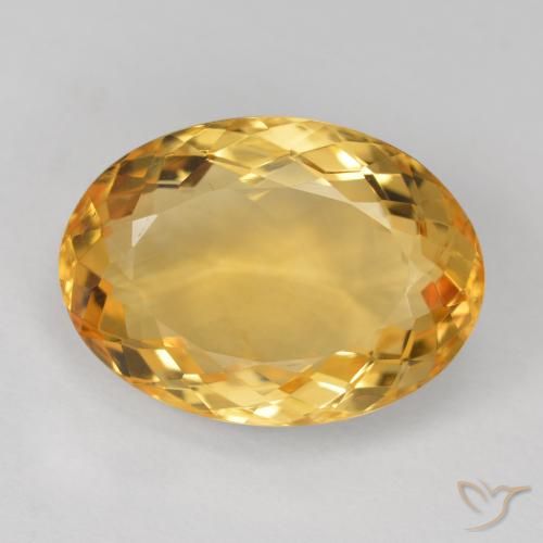 7.71ct 天然 中深金色 黄水晶, 椭圆形, VVS-VS