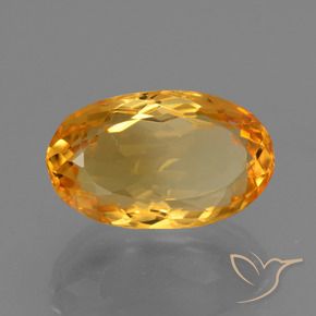 6.11克拉天然黄水晶，椭圆形，VVS