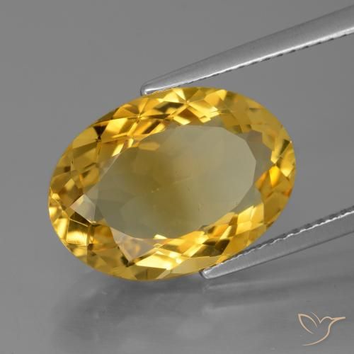 6.80克拉天然黄水晶，椭圆形，VVS