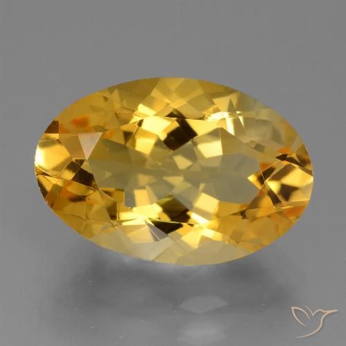 6.74ct 天然 深金橙色 黄水晶, 椭圆形, VVS