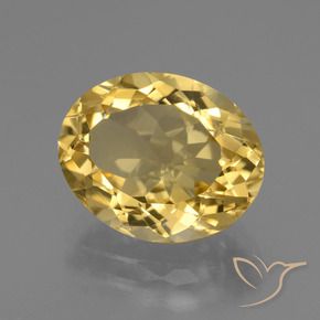 5.09克拉天然黄水晶，椭圆形，VVS