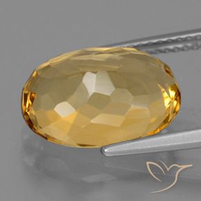 5.77克拉天然黄水晶，椭圆形，VVS