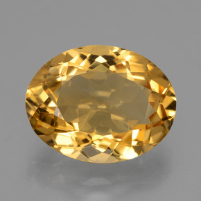 6.47克拉天然金色黄水晶，椭圆形切割，14.4×11.3毫米，VVS