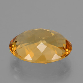 6.47克拉天然金色黄水晶，椭圆形切割，14.4×11.3毫米，VVS