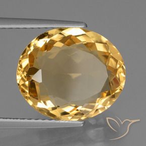 6.02克拉天然黄水晶，椭圆形，VVS