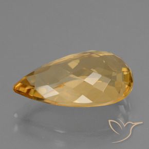 6.71克拉天然黄水晶，梨形，VVS