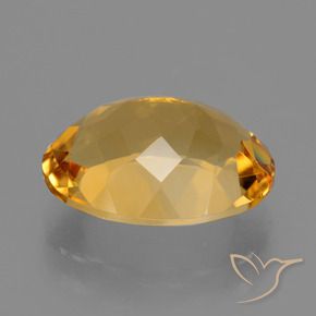 5.25克拉天然黄水晶，椭圆形，VVS-VS