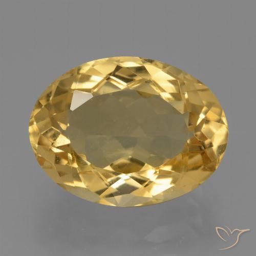 6.85ct 天然 金橙色 黄水晶, 椭圆形, VVS