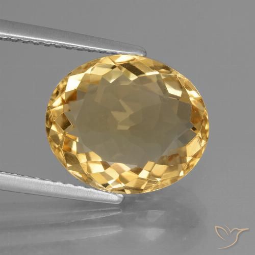 5.04ct 天然 浅橙色-金色 黄水晶, 椭圆形, VVS