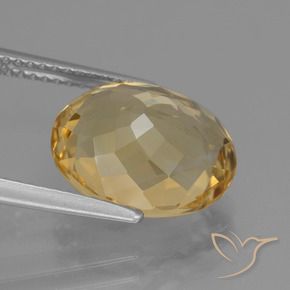 5.04克拉天然黄水晶，椭圆形，VVS