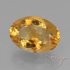 5.78克拉天然黄水晶，椭圆形，VVS