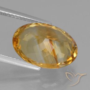 5.78克拉天然黄水晶，椭圆形，VVS