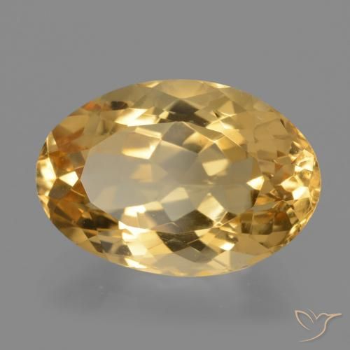 5.70克拉天然黄水晶，椭圆形，VVS