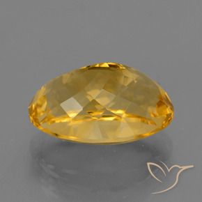 6.97克拉天然黄水晶，椭圆形，VVS
