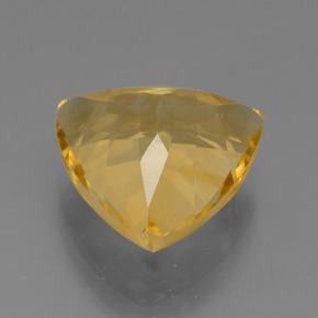 5.96克拉天然黄金色黄水晶，三角形，12.8×12.4毫米，VS