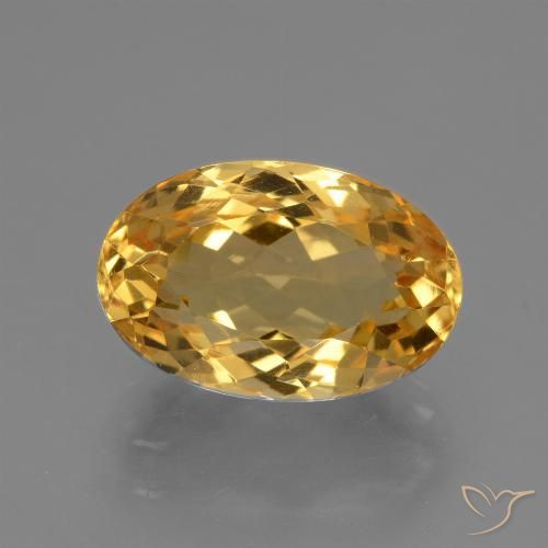 4.73ct 天然 深金色 黄水晶, 椭圆形, VVS