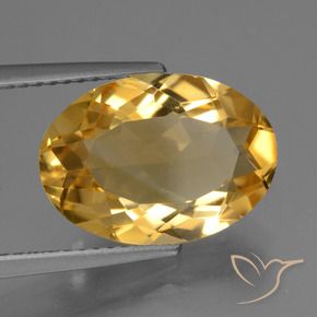 4.76克拉天然黄水晶，椭圆形，VVS-VS