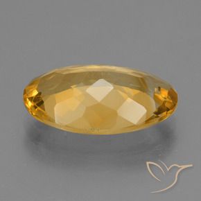 4.00克拉天然黄水晶，椭圆形，VS