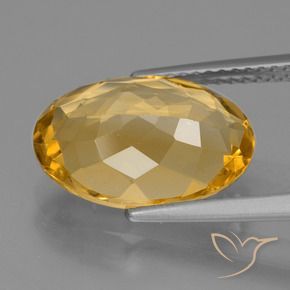 4.73克拉天然黄水晶，椭圆形，VVS-VS