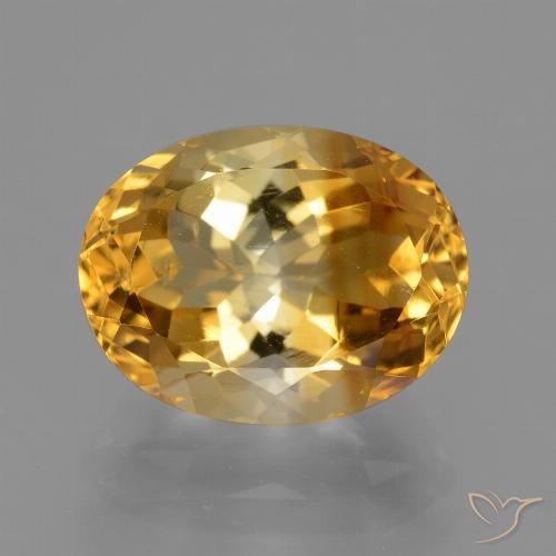 4.02ct 天然 橙金 黄水晶, 椭圆形, VS
