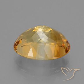 4.02克拉天然黄水晶，椭圆形，VS