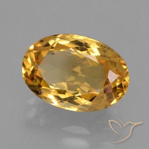 4.02克拉天然黄水晶，椭圆形，VVS