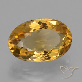 4.78克拉天然黄水晶，椭圆形，VVS