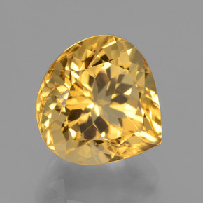 4.93克拉天然金色黄水晶，梨形，11.1×11毫米，VVS