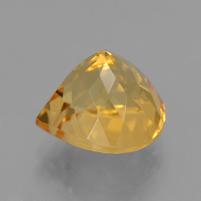 4.93克拉天然金色黄水晶，梨形，11.1×11毫米，VVS