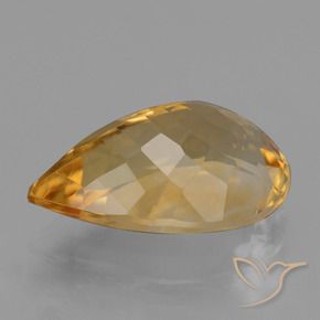 4.62克拉天然黄水晶，梨形，VVS