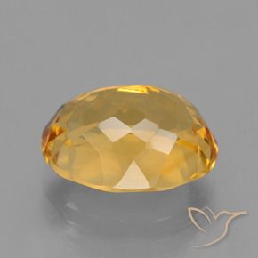 4.35克拉天然黄水晶，椭圆形，VVS-VS