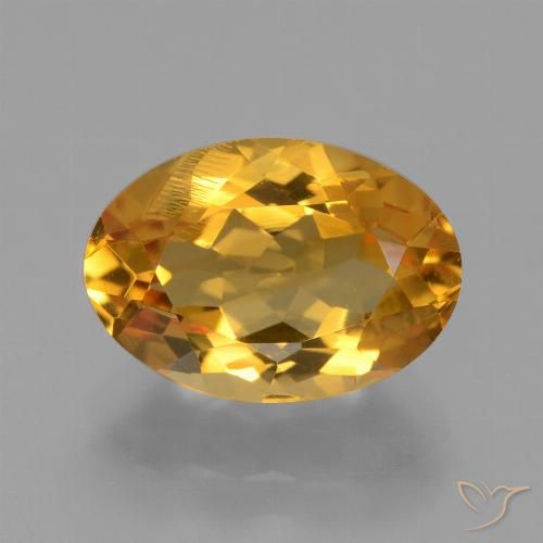 3.56ct 天然 深金橙色 黄水晶, 椭圆形, VS