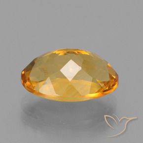 3.56克拉天然黄水晶，椭圆形，VS